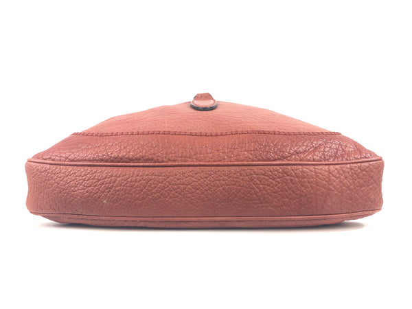 Jackie Pink Coral Pebble Leather Convertible Hobo