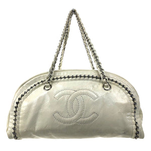 Chanel - Luxe Ligne Medium Bowler Bag Silver