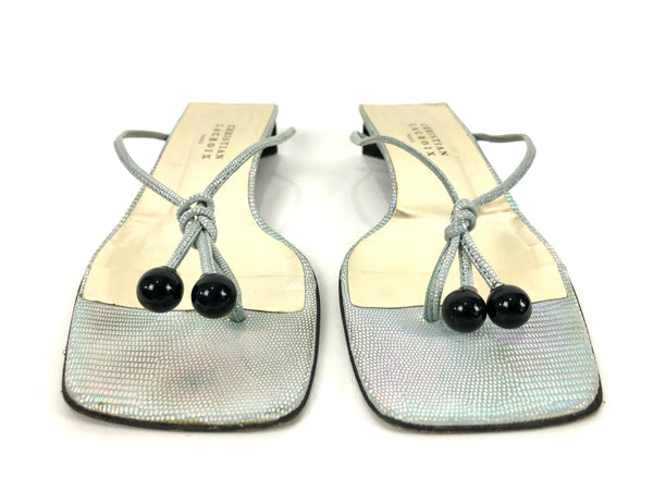 Vintage Iridescent Thong Sandals | Size 7.5