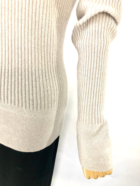 Light Grey Cashmere Turtleneck Sweater | Size S