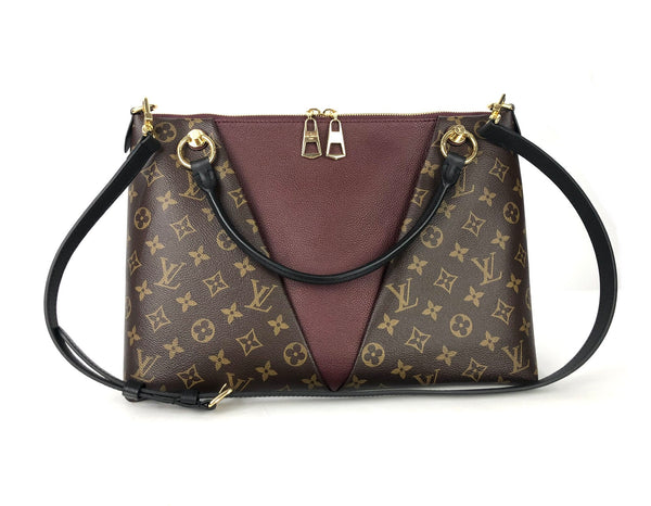 V Tote MM Monogram Bordeaux Black