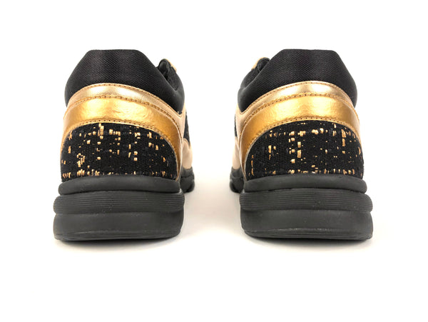 Gold and Black Sneakers Athletic Shoes| Size 6