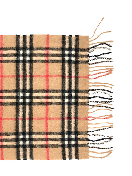 House Check Cashmere Fringe Scarf