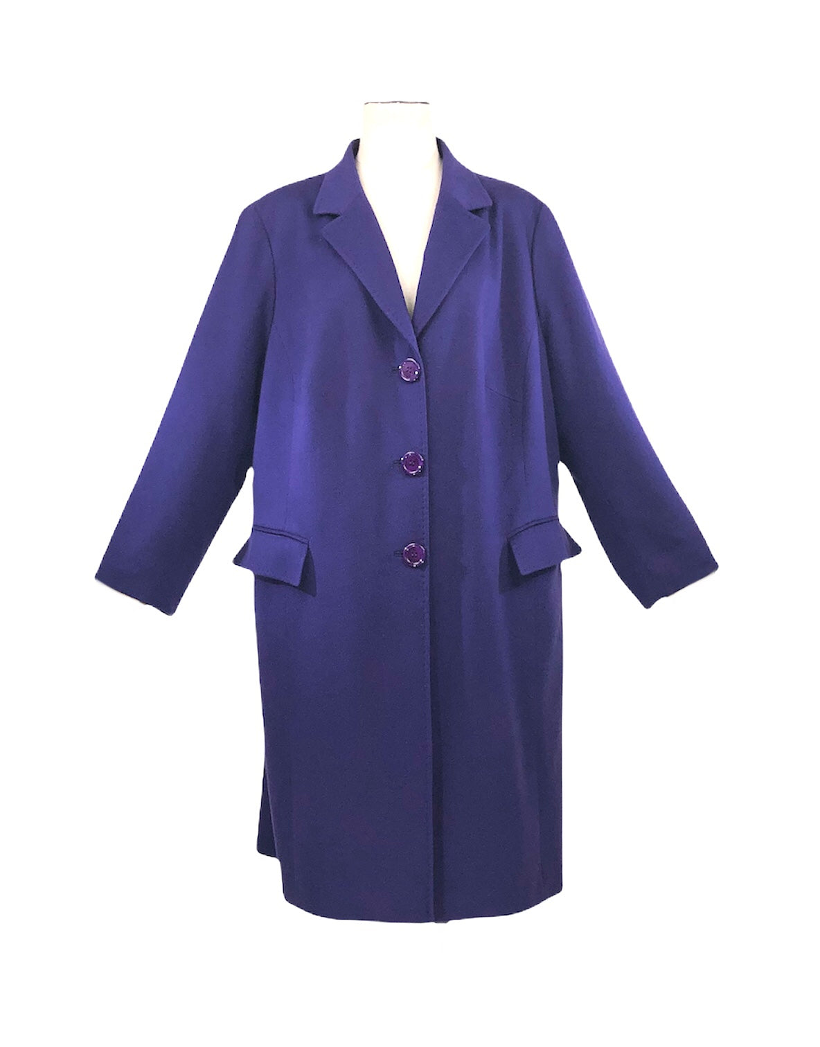 Violet Cashmere Coat | Size 18
