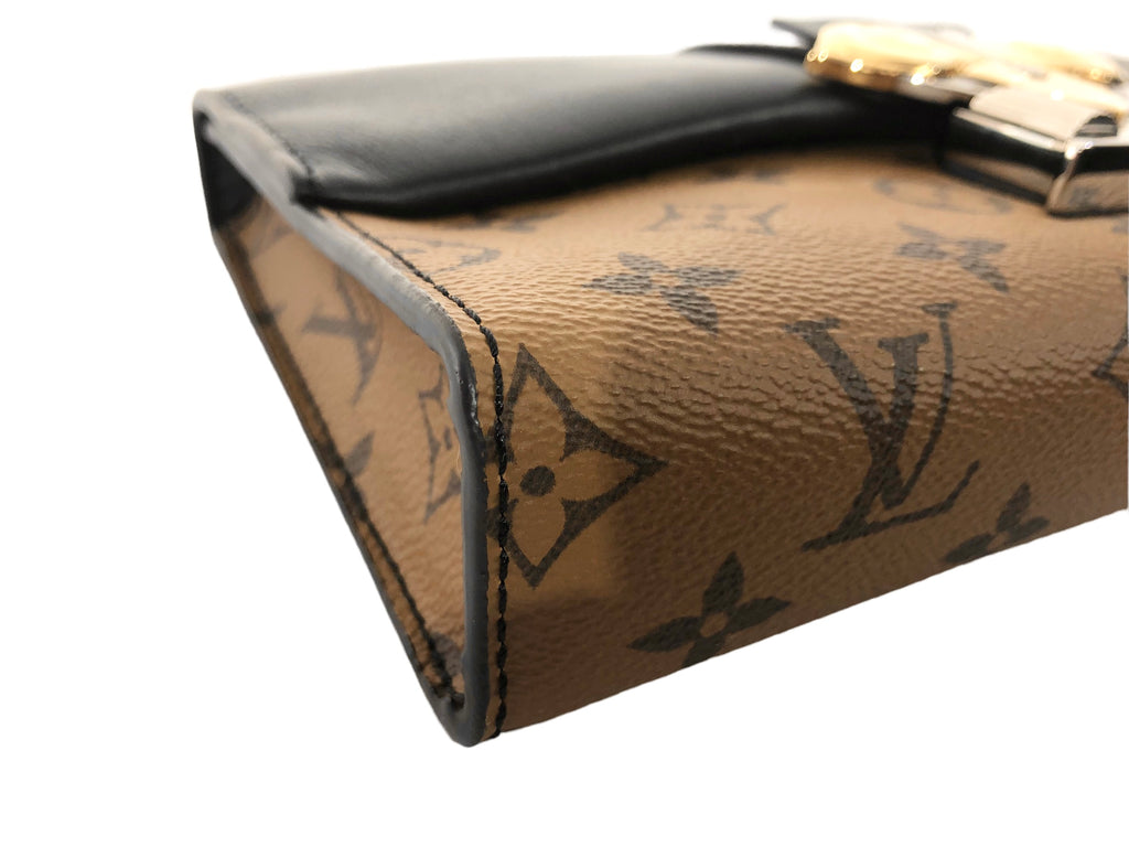 Louis Vuitton Calfskin Reverse Monogram Column Clutch