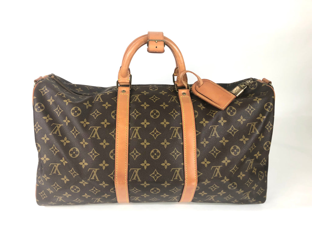 Keepall Bandouliere 50 Monogram Canvas Duffle Bag – Baggio Consignment