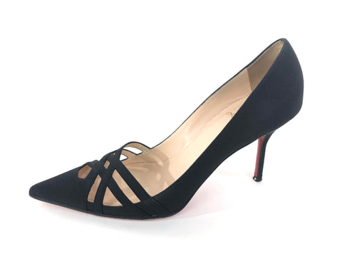 Black Satin Pumps | Size US 8 - IT 38