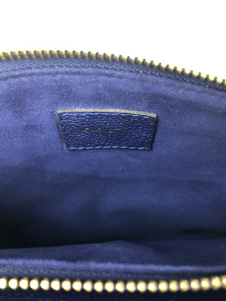 Navy Monogram Empreinte Leather Twice Bag