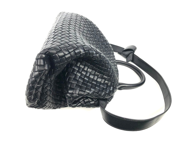 Médium Intrecciato Leather Handle Bag with Detachable Strap