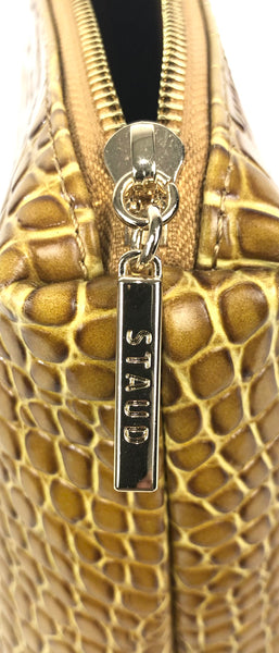 Shirley Clear Tan Croc Embossed Handbag