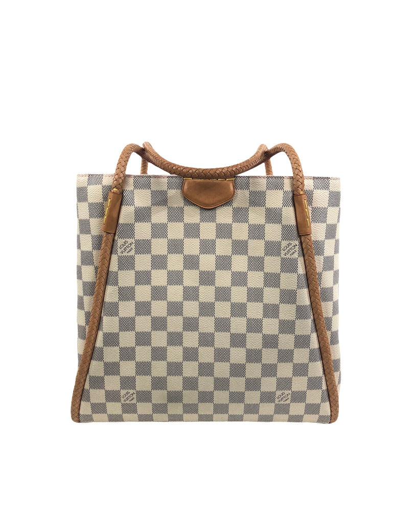 Propriano Damier Azur Canvas Tote Shoulder Bag – Baggio Consignment