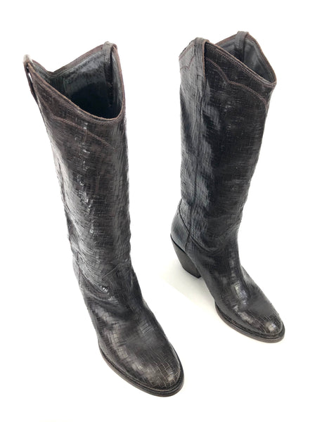 Brown Leather Western Boots | Size 10