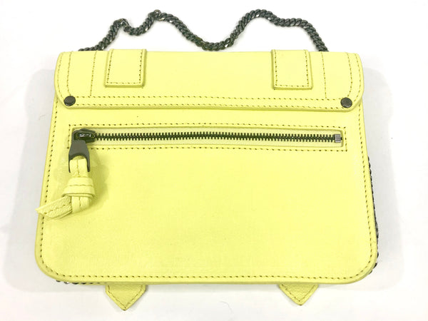 Citron Leather Chain Crossbody Wallet