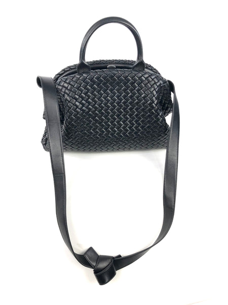 Médium Intrecciato Leather Handle Bag with Detachable Strap