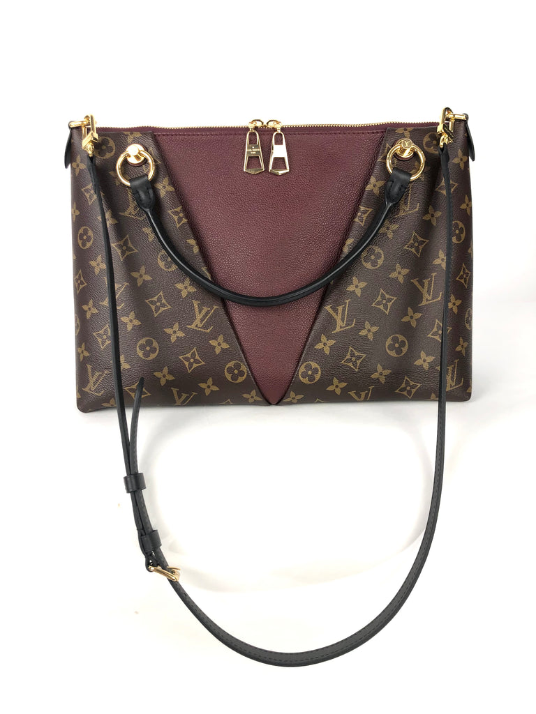 Louis Vuitton Monogram V Tote MM Bordeaux Noir