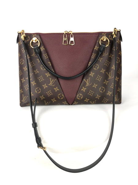 V Tote MM Monogram Bordeaux Black