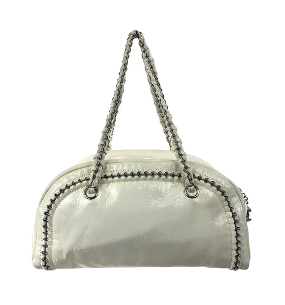 Patent Luxe Ligne Medium Bowler Bag