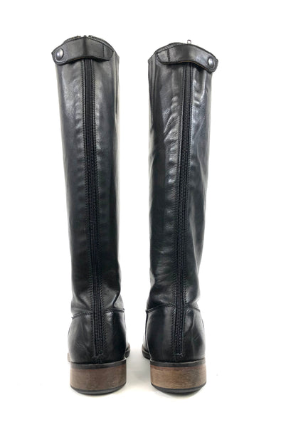 Soft Leather Flat Knee High Boots | Size 38.5