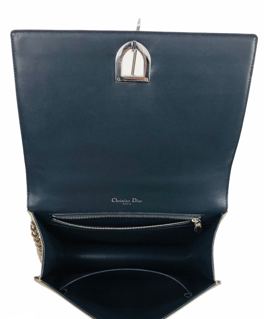 Dior Diorama Mini Bag Metallic Champagne