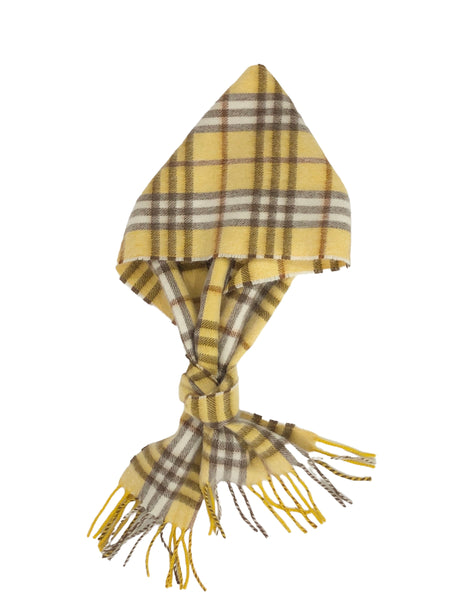 House Check Cashmere Fringe Scarf