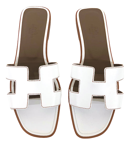 Oran Sandal White | Size US 7.5 - EU 38