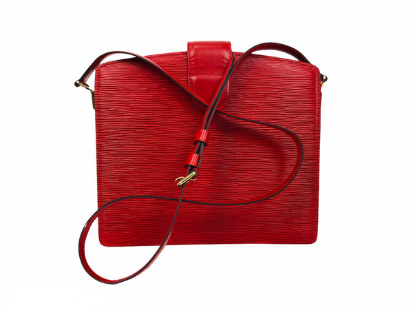 Capucines Red Epi Leather Convertible Bag