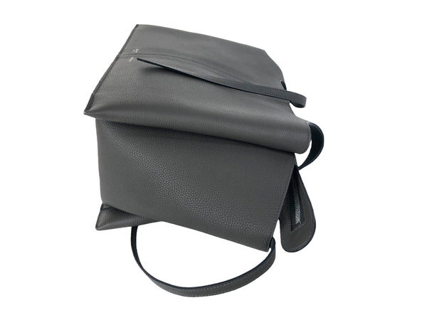 Baby Grain Calfskin Tri Fold Small Tote Shoulder Bag