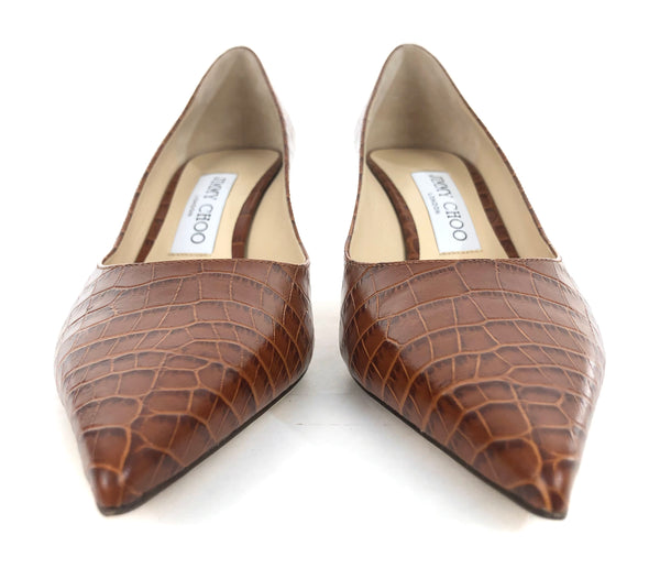 Love 65 Croc Embossed Leather Pumps | Size US 7.5 - IT 37.5