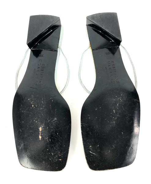 Vintage Iridescent Thong Sandals | Size 7.5