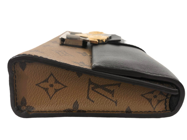 Calfskin Reverse Monogram Column Clutch