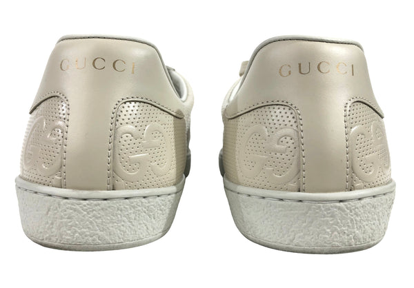 Ace GG embossed Sneaker Mystic White | Size Women's 9 - Men's 6.5