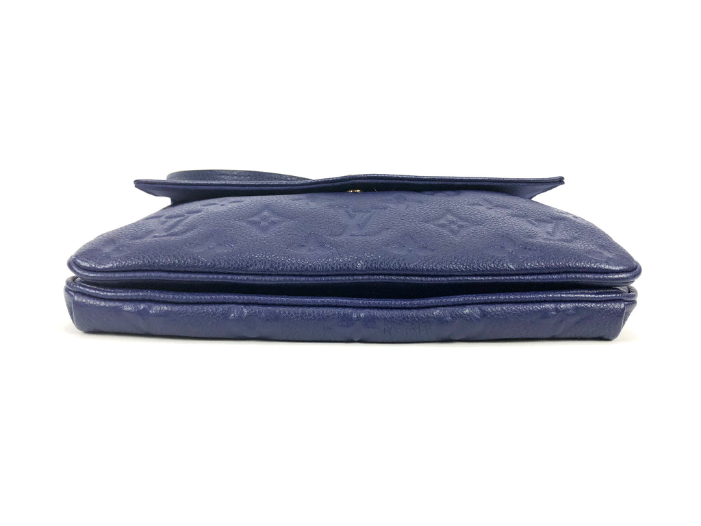 Navy Monogram Empreinte Leather Twice Bag – Baggio Consignment