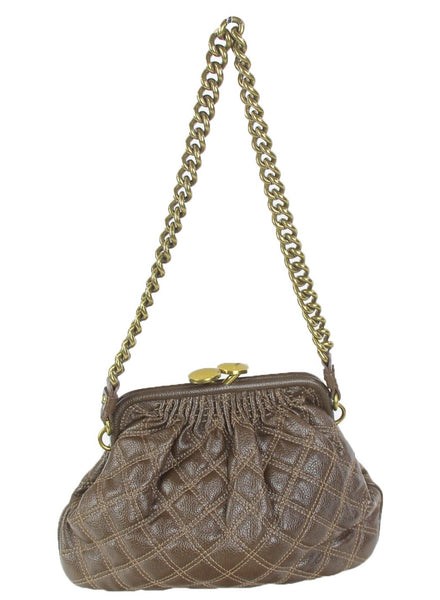 Marc Jacobs | Brown pebble quilted small doctor's bag