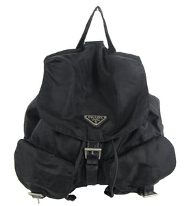 Prada | Black Nylon Logo Backpack