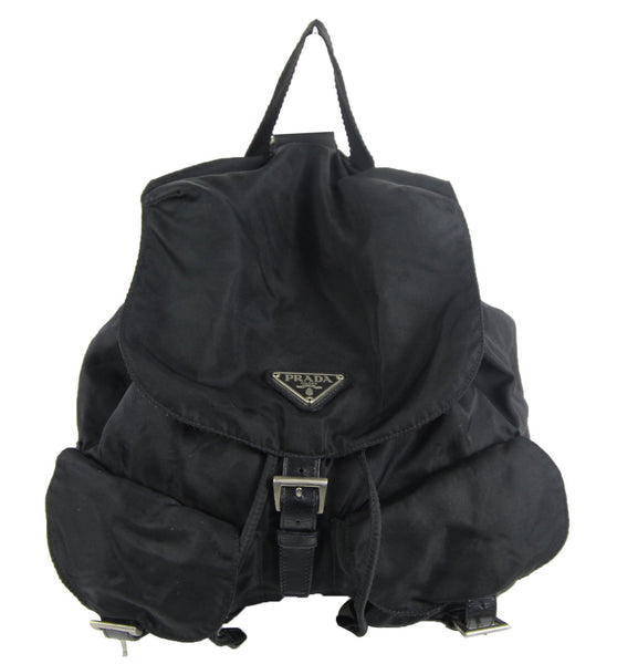 Prada | Black Nylon Logo Backpack