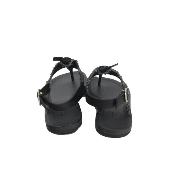 Black Claire Canvas Thong Sandal | Size 7.5