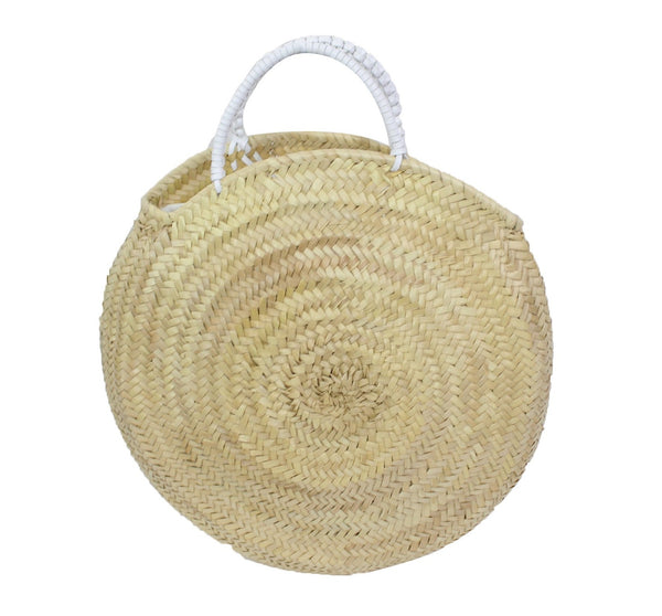 Round Straw Beach Tote